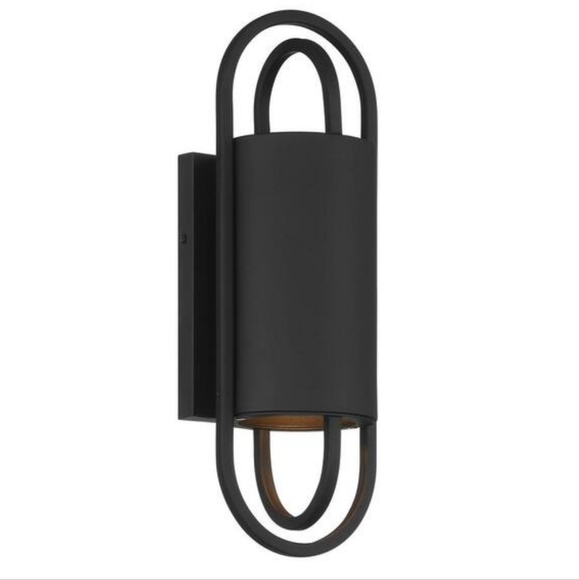 Designers Fountain Nightfall 1-Light Black Hardwired Outdoor Wall Lantern - Picture 3 of 6